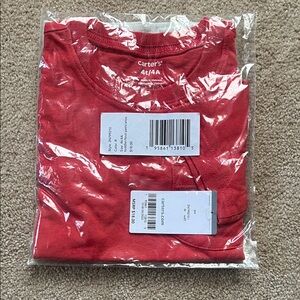 NWT Carter's Red and Gray Children's Short Sleeve Tee - 4T